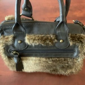 A.N.A. Faux fur small handbag